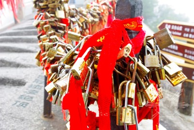 Love locks at Mt. Huashan