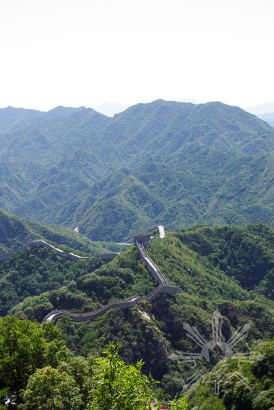 Great Wall of China in the mountains