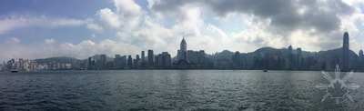 Hong Kong skyline from Kowloon panorama