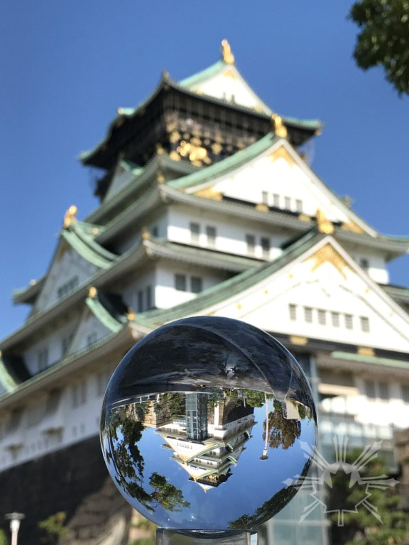 Crystal Refraction at Osaka Castle